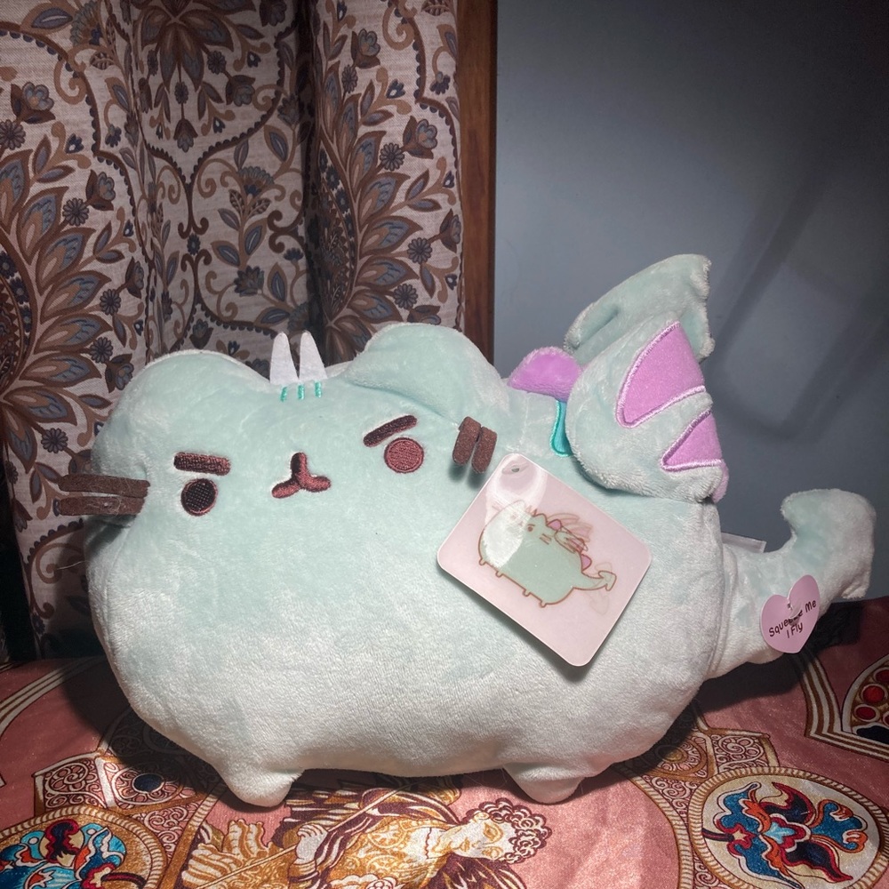 Green Dragon Pusheen with Wings